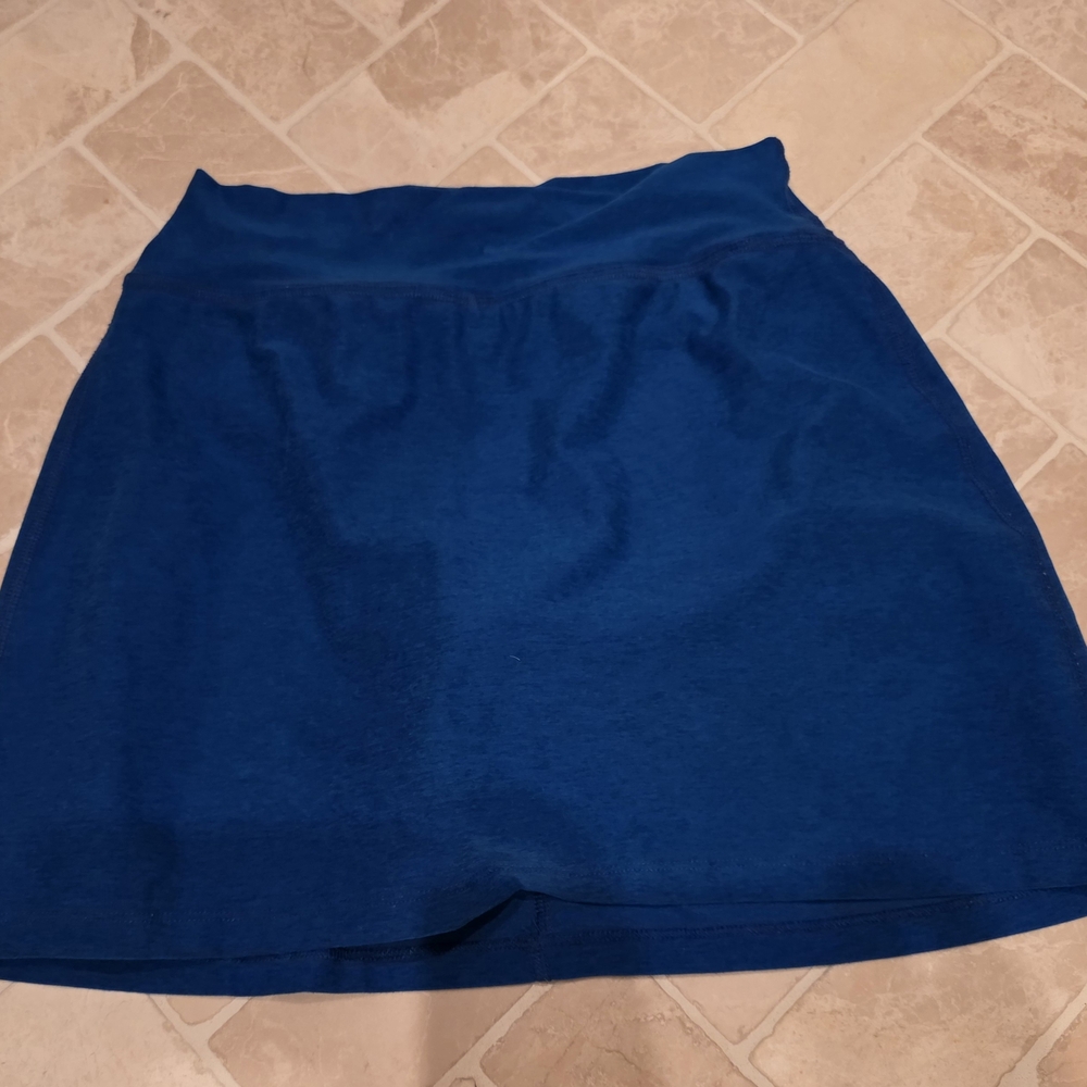 Beyond Yoga Sephire Blue Skirt With Built In Shorts Small Skort Spacedye